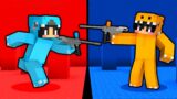 Red Vs Blue PAINTBALL Turf Wars! Minecraft Amusement Park! Custom Mod Map Adventure! Notch Land ep4