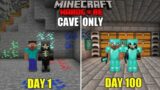 WE SURVIVED 100 DAYS IN CAVE ONLY WORLD IN MINECRAFT HARDCORE(Hindi) | LordN Gaming
