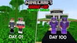 We Survived 100 Days In Jungle Only World In Minecraft Hardcore ( HINDI )