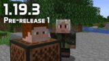 What's New in Minecraft 1.19.3 Pre-release 1? Player Head Sounds!