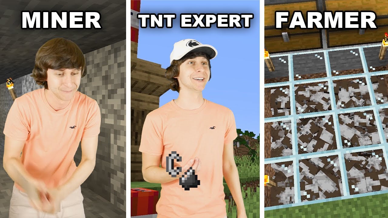 Different types of Minecraft players Minecraft videos