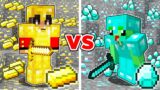Gold vs Diamond! Which is Stronger in Minecraft?