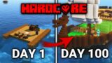 I Sailed the Ocean for 100 Days in Hardcore Minecraft