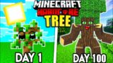 I Survived 100 Days as TREE in Minecraft Hardcore (Hindi)