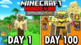 I Survived 100 Days as a HUSK in Hardcore Minecraft…