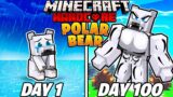 I Survived 100 Days as a POLAR BEAR in HARDCORE MINECRAFT!