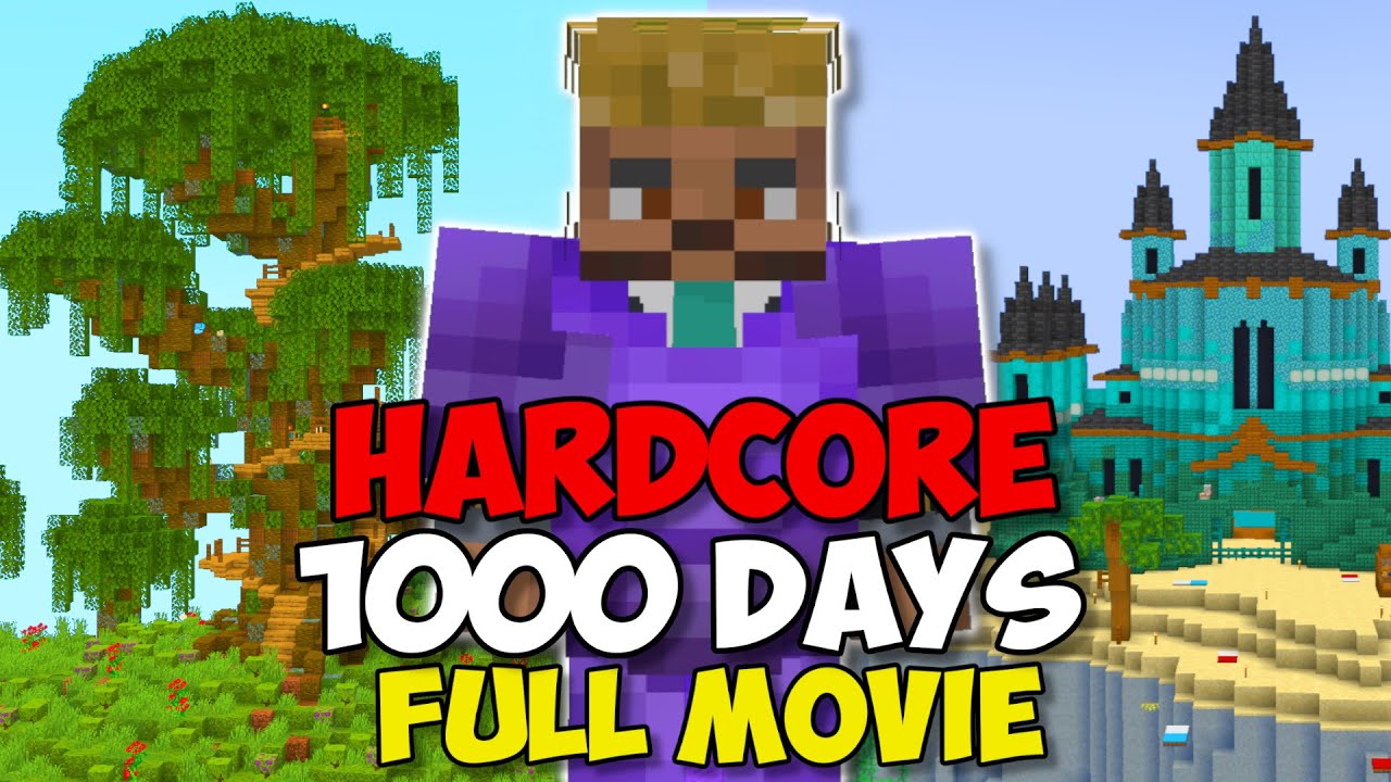 Minecraft Full Sub I Survived 1000 DAYS in Minecraft Hardcore (FULL MOVIE) - Minecraft videos