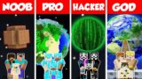 Minecraft TNT PLANET HOUSE BUILD CHALLENGE – NOOB vs PRO vs HACKER vs GOD / Animation