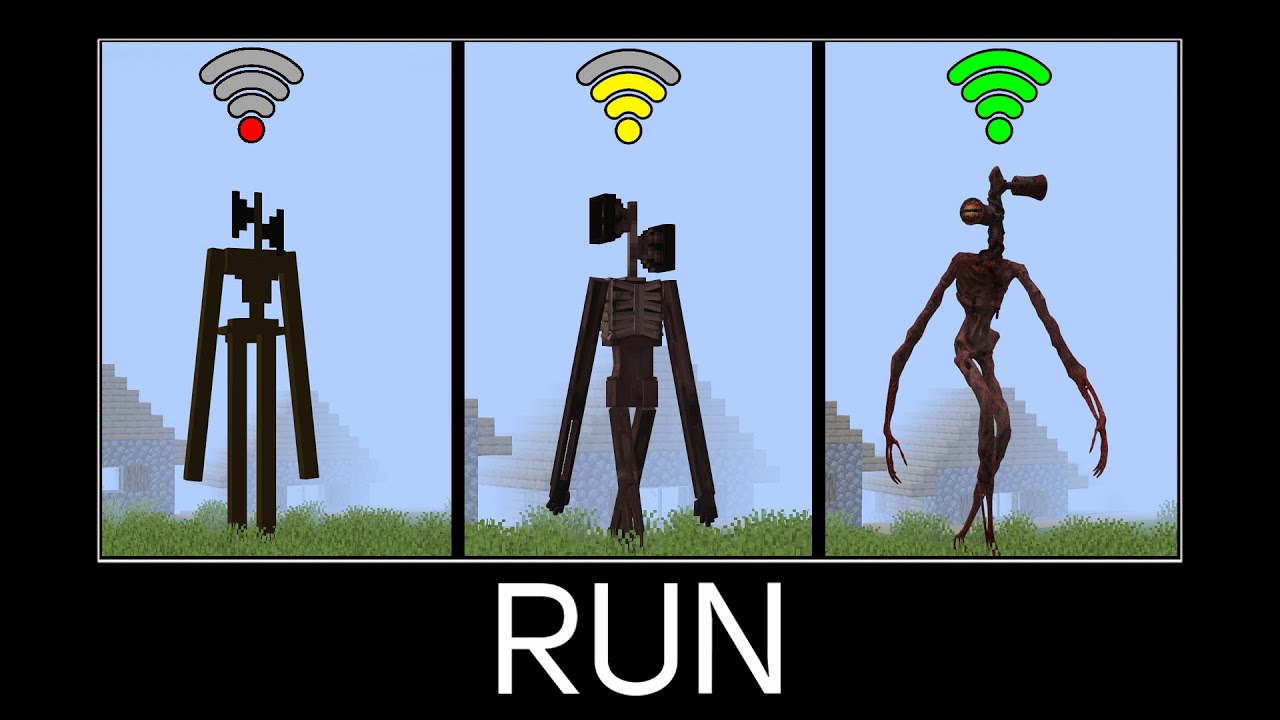 Minecraft wait what meme part 334 siren head with different wi fi
