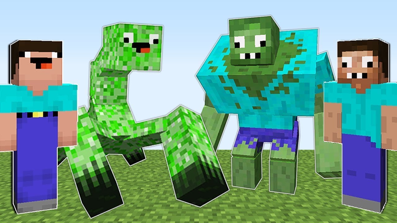 NOOB CREEPER VS PRO ZOMBIE MUTANT in Minecraft ! Noob Vs Pro Like ...