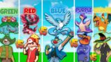Pokemon Color Battle : Shinchan vs Oggy vs Jack vs lambu vs Motu || Minecraft