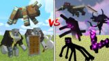 RAID BOSSES vs END BOSSES in Minecraft Mob Battle