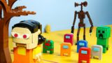 S. GAME vs. LEGO Among Us, Siren Head and Minecraft | Stop Motion Animation