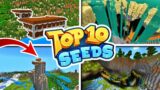 TOP 10 BEST NEW SEEDS For Minecraft Bedrock Edition 1.17.32! (Caves & Cliffs ON!)