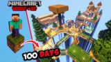 100 Days In One Block Hardcore Minecraft | Hindi