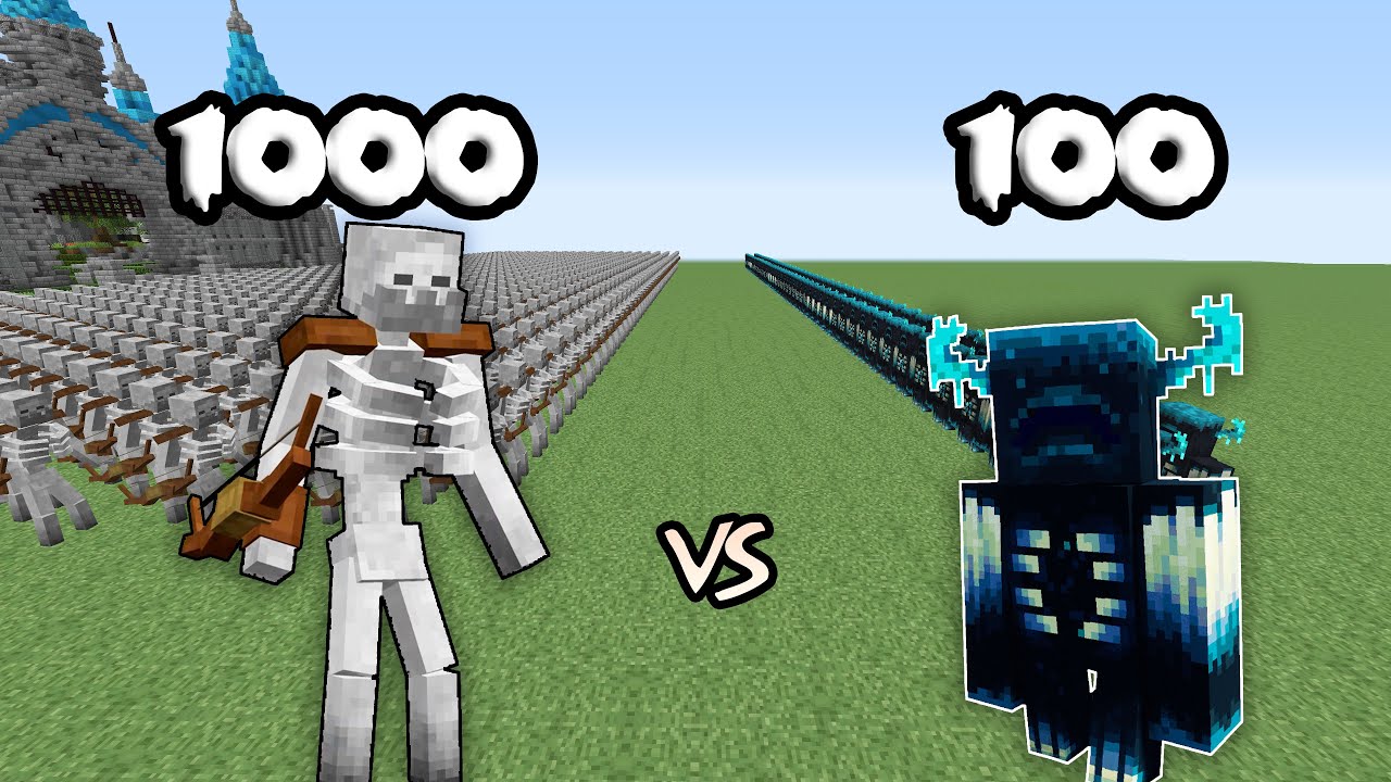 Mutant Skeleton Vs Fake Warden Minecraft Minecraft Videos