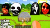 GIANT SCARY JANE AND GRUDGE OBUNGA NEXTBOT AND FRIENDS CHASED ME in Minecraft Gameplay   Coffin Meme