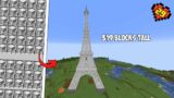 I Built REAL  Eiffel Tower In Minecraft Hardcore