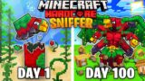 I Survived 100 DAYS as a SNIFFER in HARDCORE Minecraft!