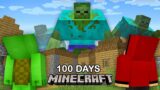 I Survived 100 Days Of Attack On Zombie Giant Titan in Minecraft Challenge Funny Pranks – Maizen