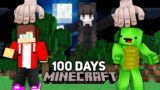 I Survived 100 Days Of Wednesday and Attack On in Minecraft Challenge Maizen Speedrunner VS Hunter