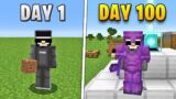 I Survived 100 Days of SUPERFLAT in Minecraft Hardcore…