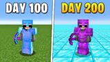 I Survived 200 Days of SUPERFLAT in Minecraft Hardcore…