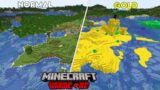 I Used 35,043 Gold Blocks To Transform An Entire Island In Minecraft Hardcore ( HINDI )