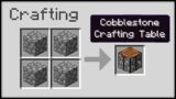 I added the COBBLESTONE CRAFTING TABLE to Minecraft… (from Dream Manhunt) [Datapack]