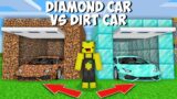 I opened SECRET GARAGE AND FOUND THE RAREST DIAMOND VS DIRT CAR in Minecraft ! NEW SUPER CAR !