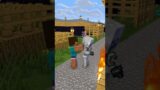 MINECRAFT ON 1000 PING (Zombies Attack Villagers) Monster School Minecraft Animation