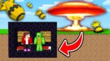 Mikey & JJ Underground Base vs Nuclear Bomb in Minecraft – Maizen