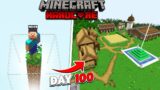 Minecraft 100 Days but the World Expands Everyday !