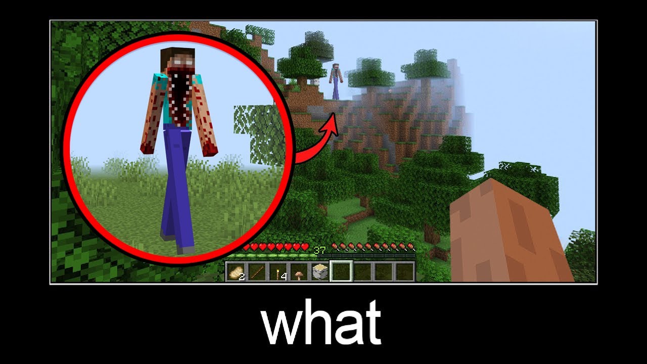 Minecraft wait what meme part 347 (Scary Giant Herobrine) - Minecraft ...