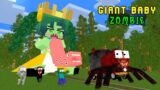 Monster School : Escape from Giant Princess Zombie with Cho Cho & Train Eater  – Minecraft Animation