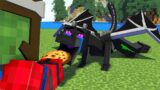 Monster School : Spider Man Baby Zombie and the Dragon Fly Away – Minecraft Animation