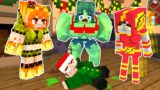 Monster School : Superheroes Cute Girls save Christmas – Minecraft Animation