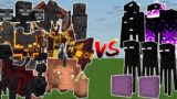 NETHER BOSSES vs END MOBS TEAM (Minecraft Mob Battle)