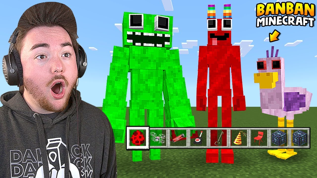 PLAYING THE GARTEN OF BANBAN MINECRAFT MOD... (its so amazing