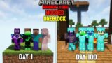 We Survived 100 Days In Modded OneBlock In Minecraft Hardcore | 4 Person 100 Days
