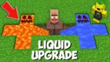 What happens IF YOU COMBINE A VILLAGER WITH LAVA VS WATER GOLEM LIQUID in Minecraft ? NEW UPGRADE !