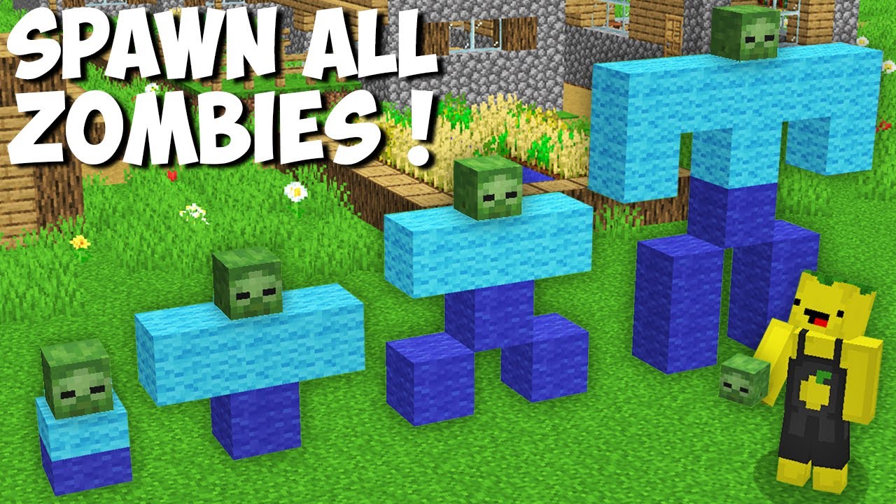Why did I SPAWN ALL THE RAREST ZOMBIES in Minecraft ! NEW SECRET ZOMBIE