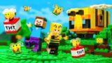 Bees Fight | The Most Secure House in Minecraft – LEGO Minecraft Animation