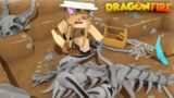 DRAGON FOSSIL HUNTING! | Minecraft DragonFire | Little Kelly