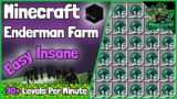 EASY & INSANE Enderman XP Farm Tutorial! Minecraft 1.17+ (30 Levels P/M)