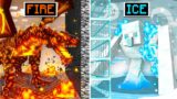 I Cheated in a FIRE VS ICE MOB BATTLE Competition!