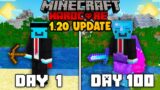 I Survived 100 Days in 1.20 Minecraft Hardcore… Here's What Happened