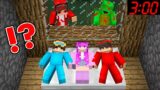 JJ and Mikey Exe Came Sleeping Zoey Nico and Cash At 3 am at Night in Minecraft – Maizen