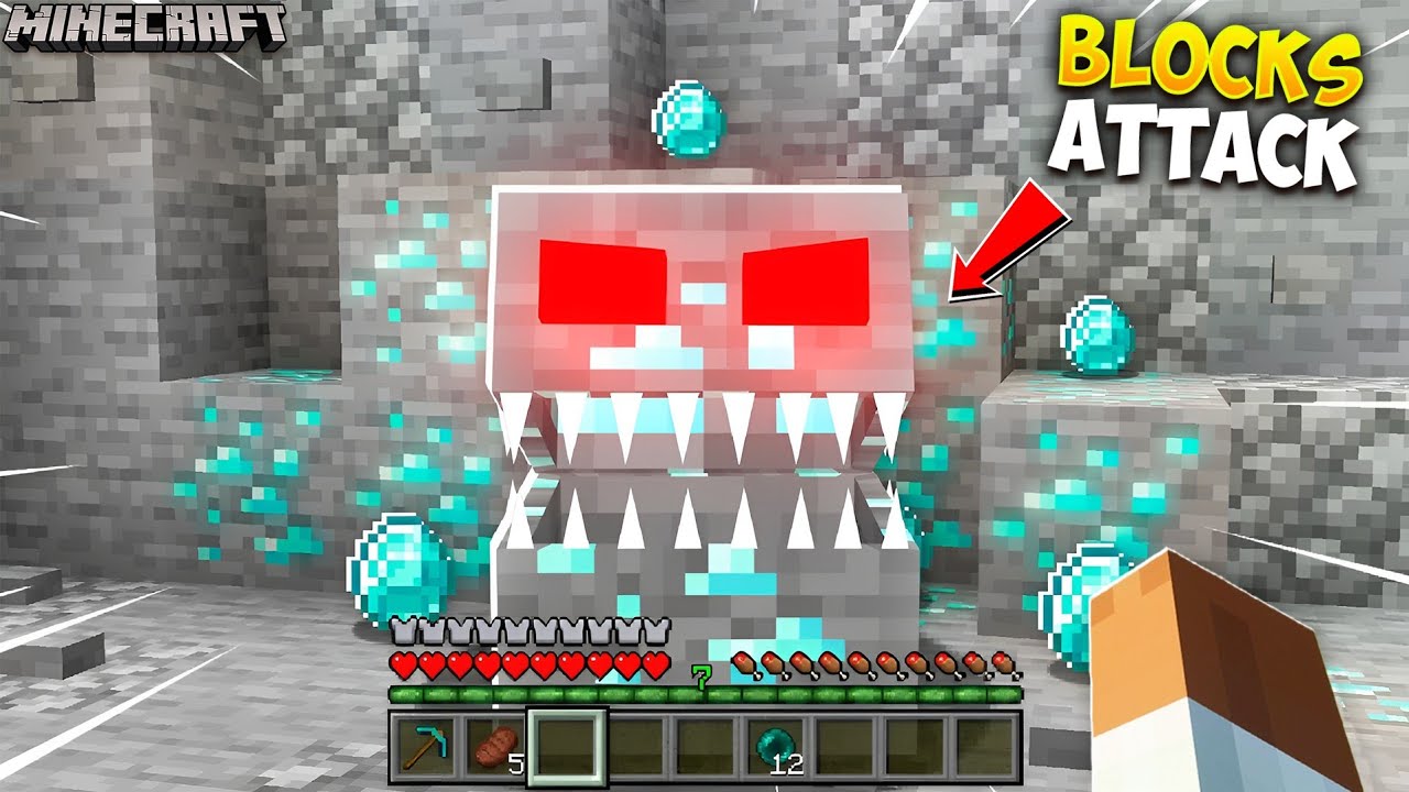 Minecraft, But Blocks Attack You || Minecraft Mods || Minecraft ...