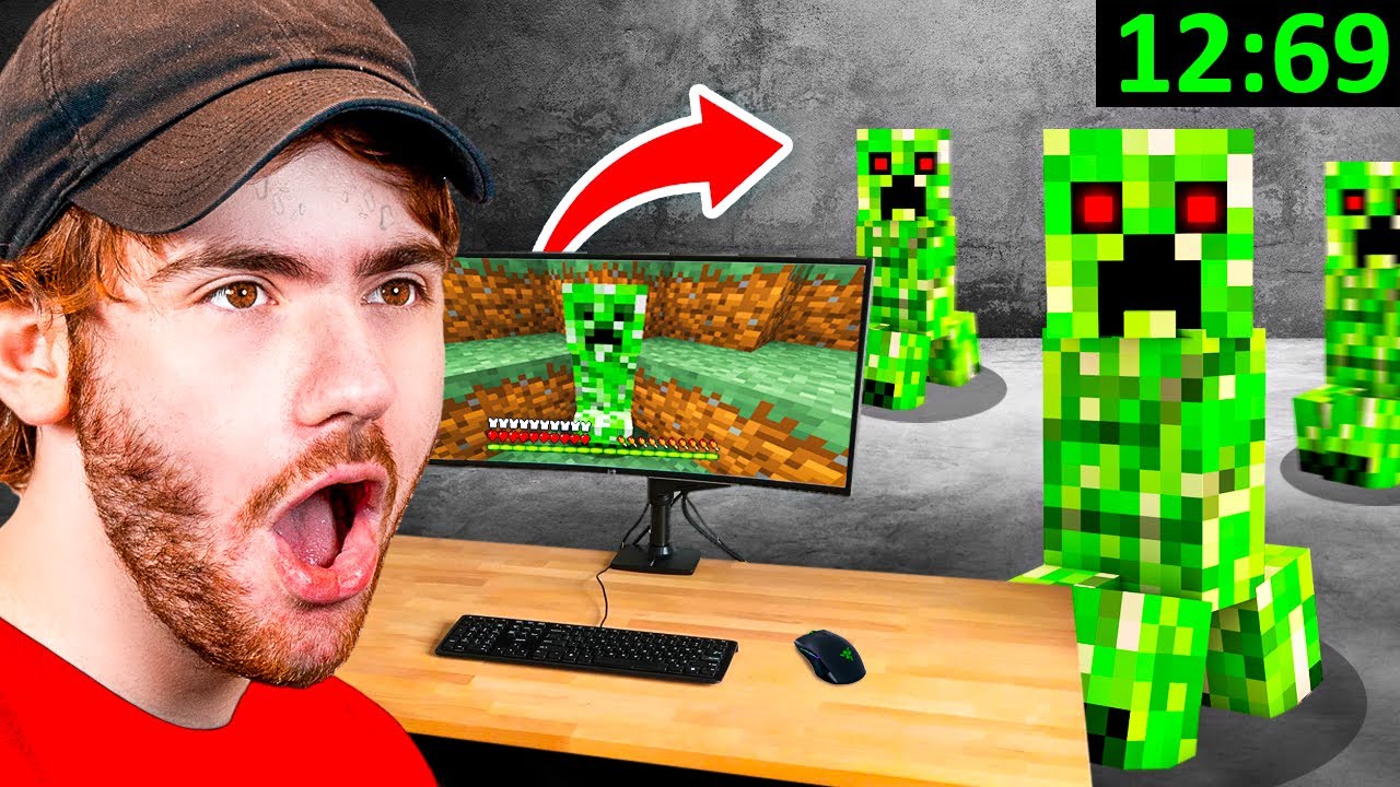 Minecraft but Creepers Explode In Real Life Minecraft videos